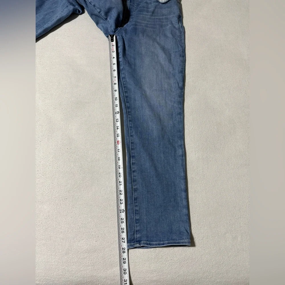 Paige Brigitte Jeans Women's 30x28 Blue Denim Straight Leg Medium‎ Wash Stretch